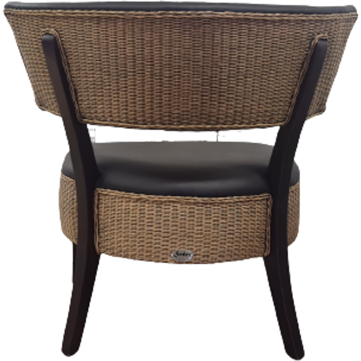 Sedex Sessel Pascal – Rattan-Loomgeflecht & Kunstleder, braun – Bild 6