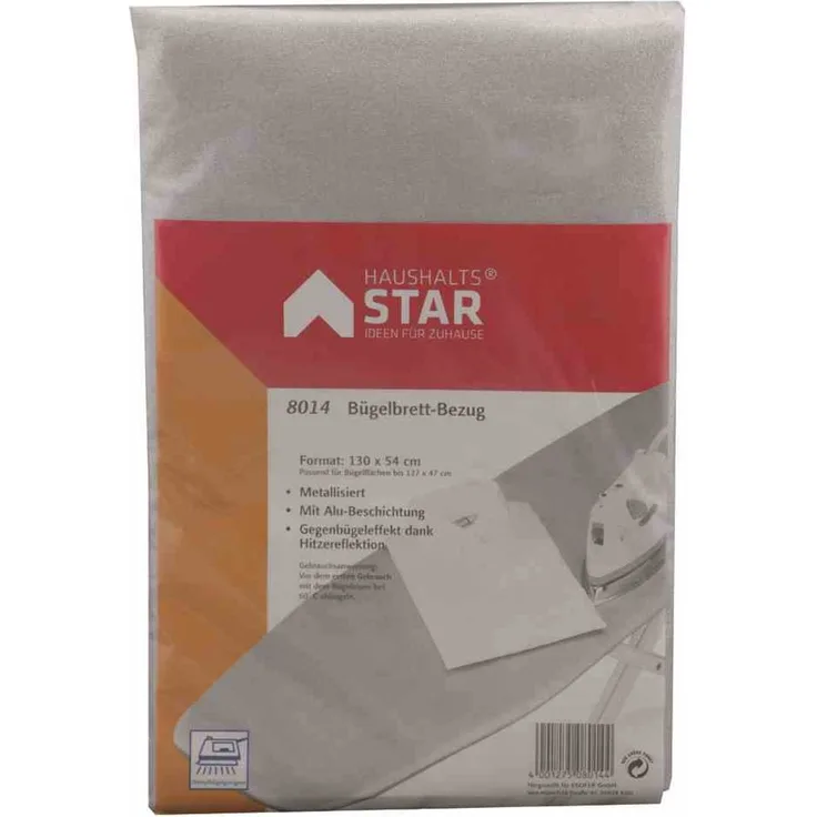 STAR Bügelbrettbezug Alu-Beschichtung 130x51cm Bügeltisch-Bezug Bügelbrett