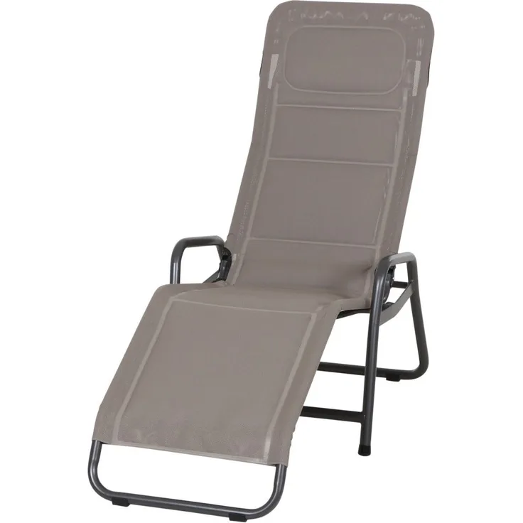 Siena Garden Sonnenliege FANO, 150 x 7 1x 112 cm schwarz J40974 taupe