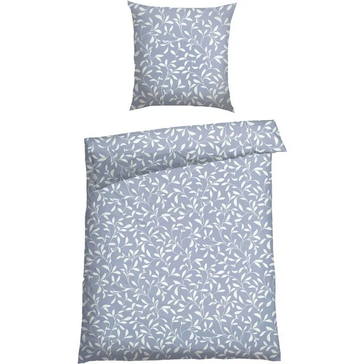 Schiesser Bettwäscheset Liliebeth - Renforcé - 2-teilig - 135 x 200 cm - Hellblau