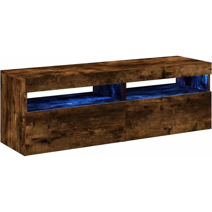 2 pcs TV-Schrank, Lowboard mit LED-Leuchten Räuchereiche 60x35x40 cm – Bild 5