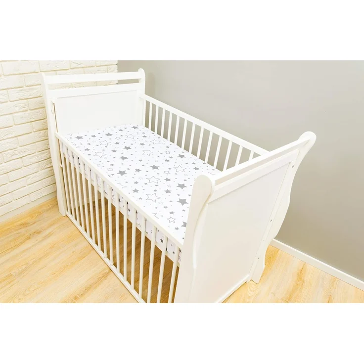 Amilian Spannbettlaken Spannbetttuch für Babybett Kinderbett Baby 100% Baumwolle 140x70 cm, Gummizug: an den Ecken, in vielen Mustern erhältlich – Bild 2