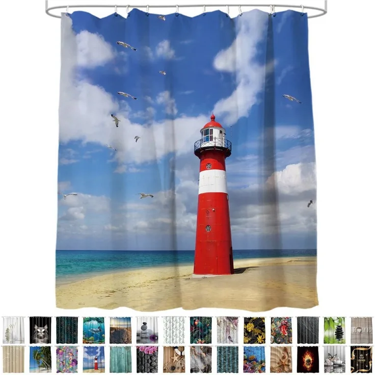 Sanilo Duschvorhang 180 x 200 cm, viele schöne Duschvorhänge zur Auswahl Breite 180 cm, 100% wasserdicht, Anti-Schimmel-Effekt, hochwertige Qualität
