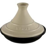 Staub Tajine 20cm rund cream, Gusseisen Auflaufformen + Bräter