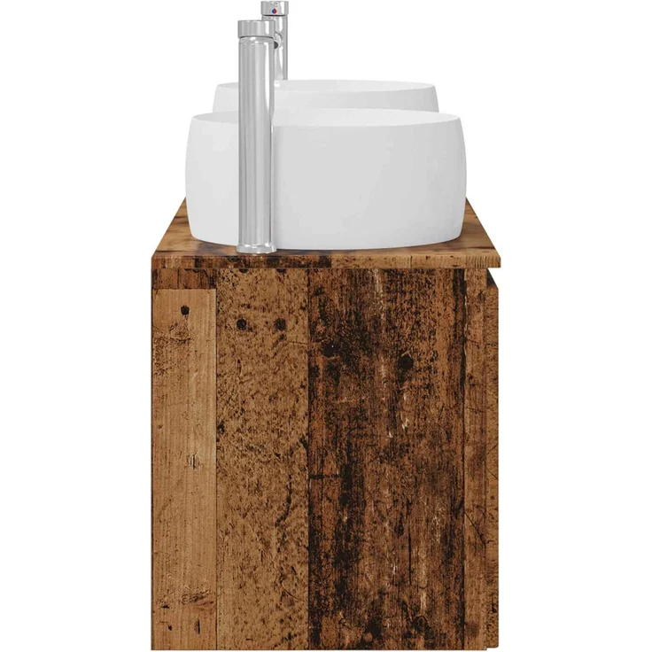 vidaXL Badezimmerschrank-Set 3 stk. Altholz 129 x 44,5 x 80 cm 3405725 – Bild 7