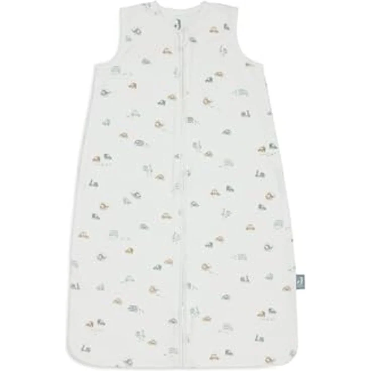 Jollein Schlafsack Jersey - 90 cm - On the Go Weiß – Bild 1