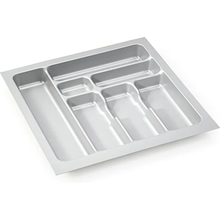 Besteckeinsatz-1, grau 55 cm (B 450-490 x T 440-490 mm) mit 7-Facheinteilung / Besteckeinsatz / Besteckkasten