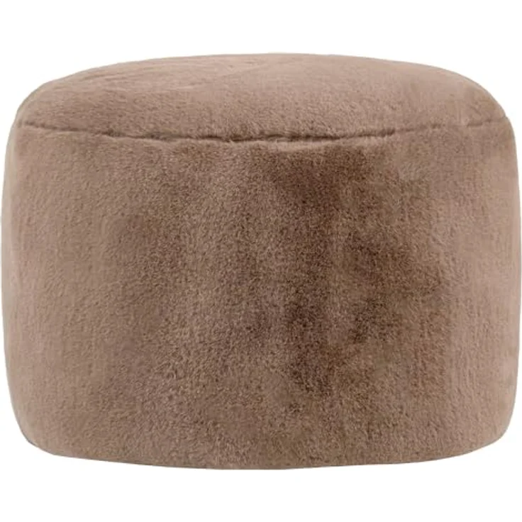 icon Natalia Sitzsack Sessel für Erwachsene mit Hocker, Mokkabraun, Flauschiger Kaninchen Kunstfell Stoff, Riesen Sitzsack mit Füllung, Bean Bag, Bequemer Sessel Wohnzimmer, Lounge, Schlafzimmer, Büro – Bild 7