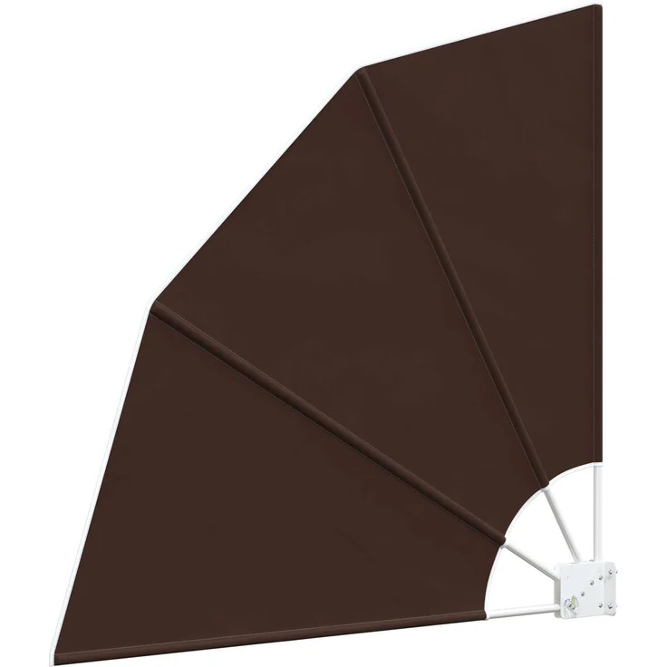 vidaXL Balkon Sichtschutz 160 x 160 cm Polyester Braun 42037165 – Bild 4