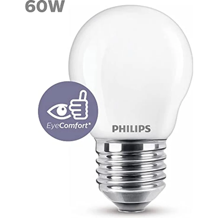 Philips LED Lampe Lüsterkolben E27, warmweiß 2700K, 806 lm, 6,5 W entspricht 60 W – Bild 3