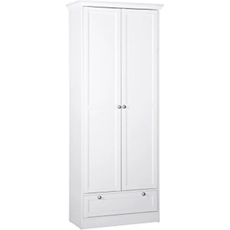 Mehrzweckschrank LANDWOOD Schrank in weiß mit 2 Türen Landhausstil