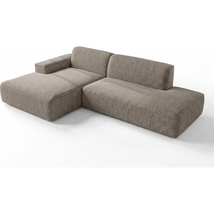 AX LIVING Ecksofa Braun Didim Duo 284 cm Chenille Sofa freistehend L – Bild 4