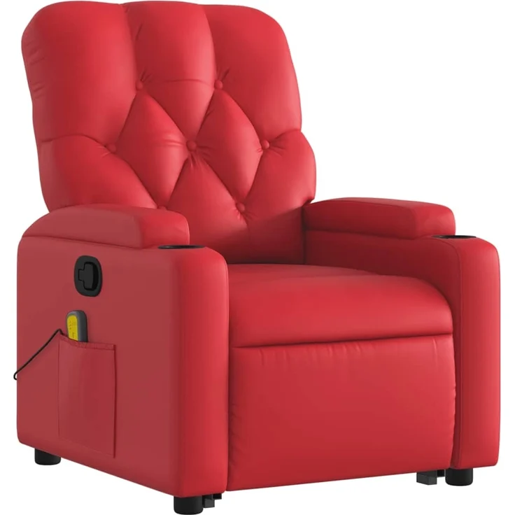 vidaXL Massagesessel mit Aufstehhilfe Rot Kunstleder 3204784 – Bild 2