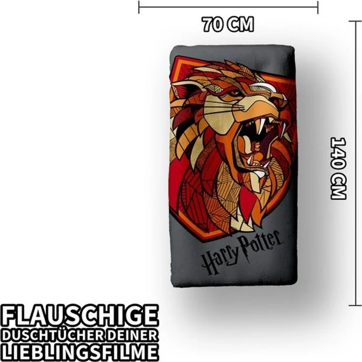 Herding Handtücher Harry Potter Hogwarts Duschtuch Strandtuch Badetuch 70 x 140 cm, (1 Duschtuch, 1-St), Langlebig – Bild 4