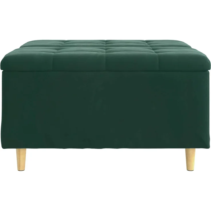 vidaXL Ottoman mit Stauraum Dunkelgrün 80 x 80 x 45 cm Samt 876842 – Bild 6
