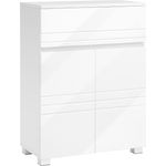 Vasagle Badkommode Badezimmerschrank, verstellbare Regalebene & Standfüße, MDF weiß, 60 x 30 x 80 cm