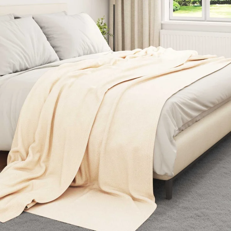 vidaXL Wohndecken 6 stk. Creme 240 x 220 cm 4,28 kg Fleece 42017075 – Bild 3