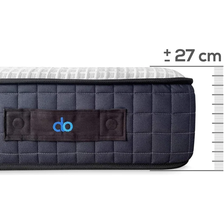 DUÉRMETE ONLINE Madeira Taschenfederkernmatratze + viskoelastische Matratze mit 7 Liegezonen, Unabhängigkeit, mittlere Härte, Viskose, 150x190 cm – Bild 7