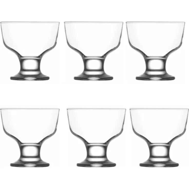 LAV Eisschale LAV Destina Eis- und Dessertschalen - 285 ml (9 3/4 oz), 6er Set, Glas, (Packung, 6-tlg), Elegantes Glasschalen für Desserts und Eis 6er-Set, 285 ml – Bild 3