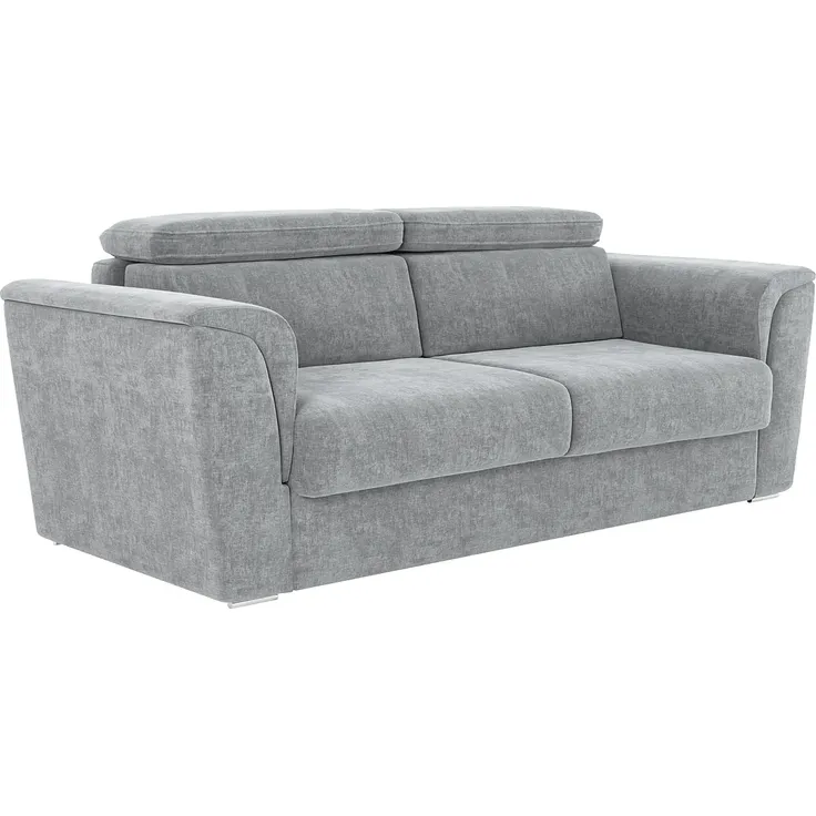 Vente-unique - RIZORA Sofa Stoff Grau - B 223 cm96 cm x H 93 cm x L 230 cm – Bild 4