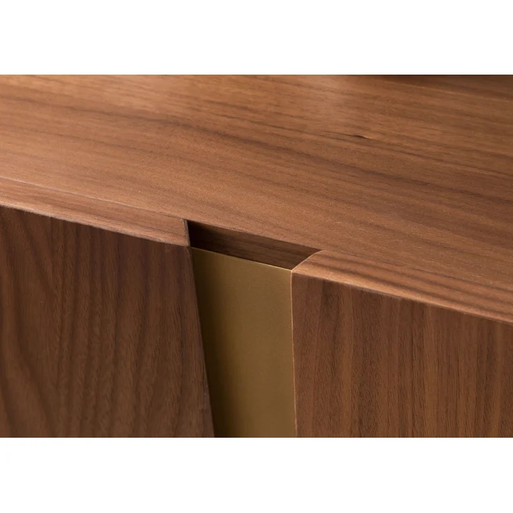 Sideboard Nussbaum-Echtholzfurnier 200 x 45 x 85 braun lackiert BUTTERFLY #107 – Bild 5