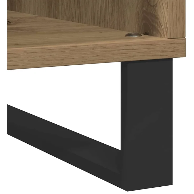 vidaXL Schallplattenschrank mit Regal Artisan-Eiche 100 x 38 x 48 cm 862906 – Bild 7