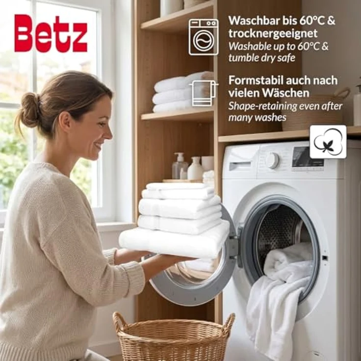Betz Handtuch Set 5-TLG. Premium 1 Duschtuch 2 Handtücher 1 Gästetuch 1 Waschhandschuh, 100% Baumwolle – Bild 7