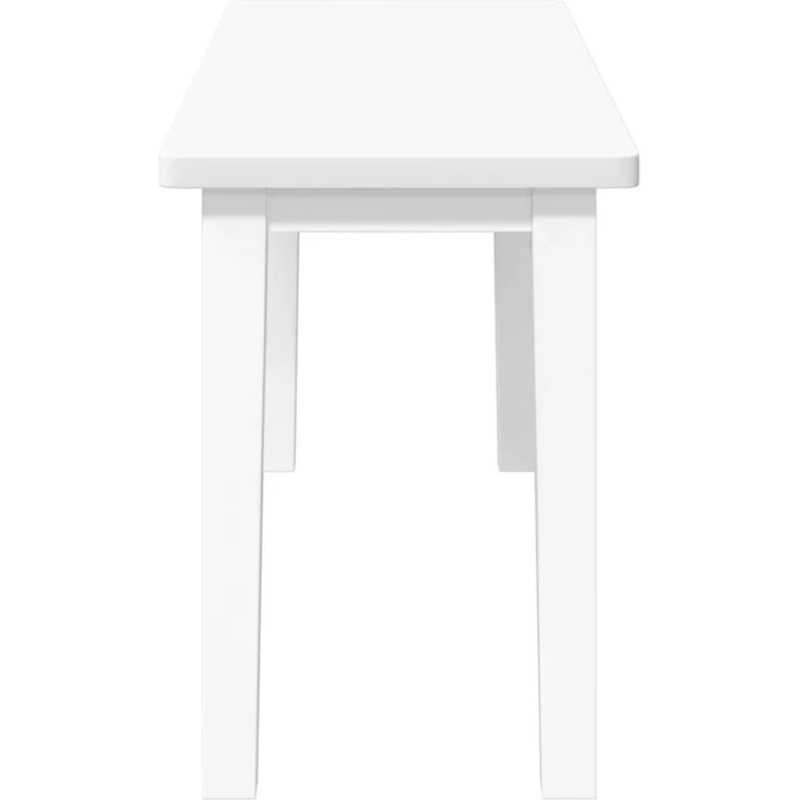 vidaXL Bank 90 cm Weiß Massivholz Gummibaum 4102599 – Bild 5