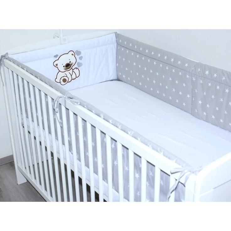 Primawela Bettnestchen Nestchen Applikation 420 cm Bettumrandung Baby Bett Kinder Kopfschutz – Bild 1