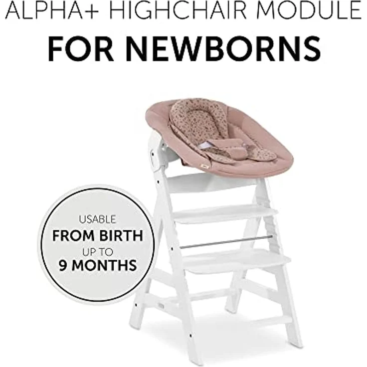 Hauck Babywippe Alpha Bouncer 2in1 kompatibel mit Hauck Hochstuhl Alpha+ und Beta+, Baby Wippe für Neugeborene ab Geburt bis 13 kg, mit Sitzverkleinerer, Shaukelfunktion, Bambi Rosa – Bild 3