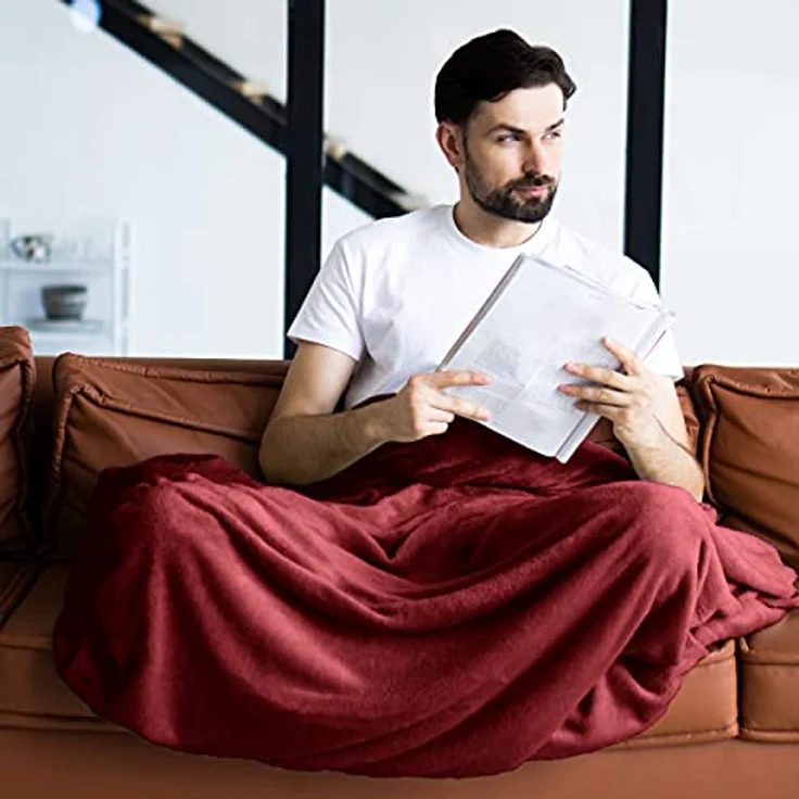 Wohndecke Kuscheldecke super weich & flauschig – warme Fleecedecke, Gräfenstayn, warme Wolldecke, Sofadecke & Tagesdecke - Überwurf Sofa, Couch – Bild 7