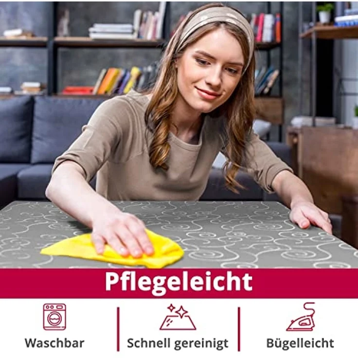 DecoHomeTextil Heimtextilmanufaktur Tischdecke Kringel Circle Tafeldecke Ornamente Damast Tischdecke – Bild 4
