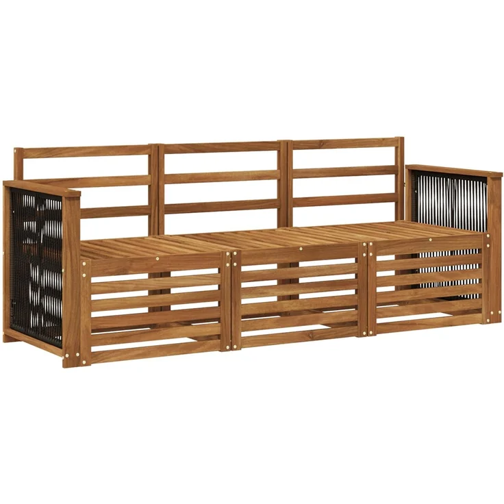 vidaXL Outdoor-Sofagarnitur 3 stk. 3-Sitzer Natur Massivholz Akazie 3383960 – Bild 2