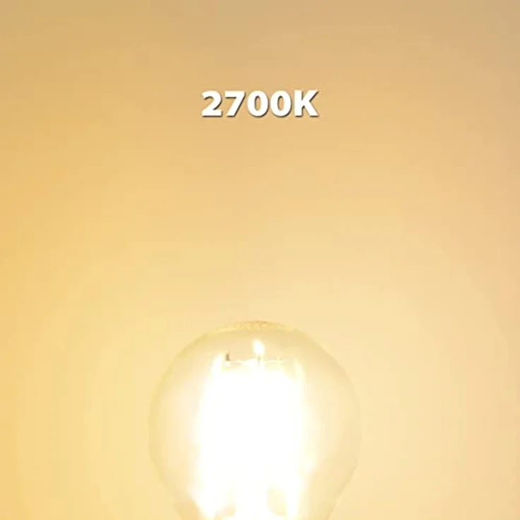 LVWIT 4W E14 Filament LED Lampe Glühfaden P45 Tropfenform, 2700K Warmweiß, Ersatz für 40W Glühlampe, ultrahell 470 lm, Rustikalampe Filamentstil klar (12er Pack) – Bild 3
