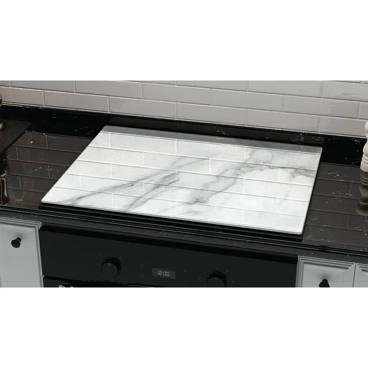 ALLboards Schneidebrett Glas Herdabdeckplatte Schneidebrett 52×60 cm Arbeitsplatte – Bild 7