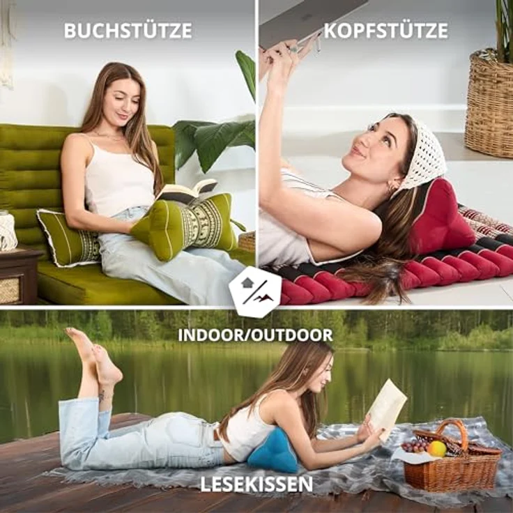 livasia Nackenstützkissen Knochenkissen, vegan und handgefertigt, Ø 15x32cm, Kapok – Bild 4