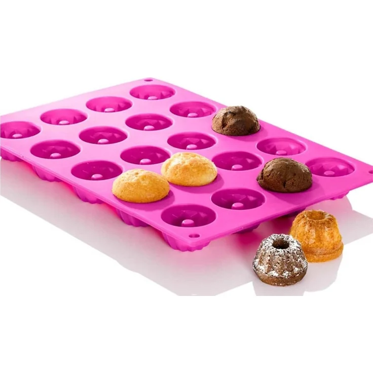Silikon Gugelhupfformen 20er Traditioneller Stil Backform Antihaft Rosa – Bild 1