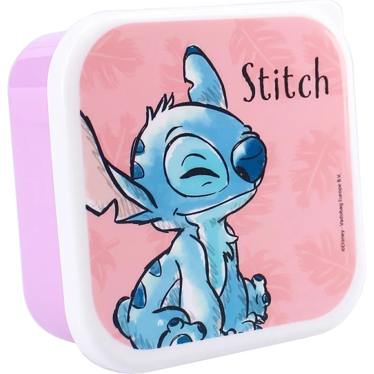 Disney Stitch Brotdose Snackbox 3-in-1 Set mit stapelbaren Behältern – Bild 4