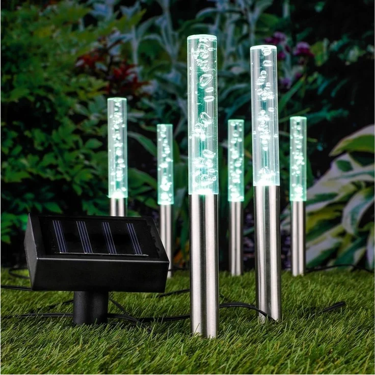 Spetebo LED Solarleuchte LED Solar Leuchten Bubbles - 6er Set, Farbwechsel, LED, bunt – Bild 1