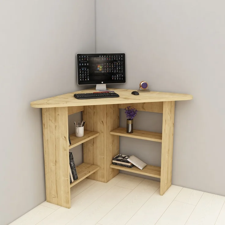 Skye Decor 'Corner - Sapphire Oak' Schreibtisch, Saphir-Eiche, 80 x 73,8 x 80 cm – Bild 2