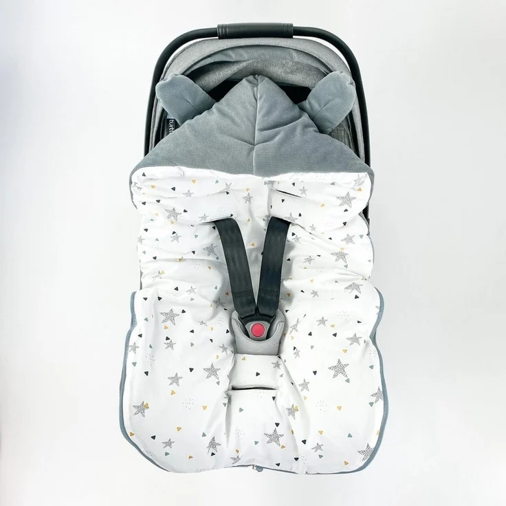 BABEES Fußsack BABYFUßSACK für Babyschale Frühling Übergang warm mit Füllung, Einschlagdecke Fußsack Schlafsack Baby Kinderwagen GANZJÄHRIG – Bild 3