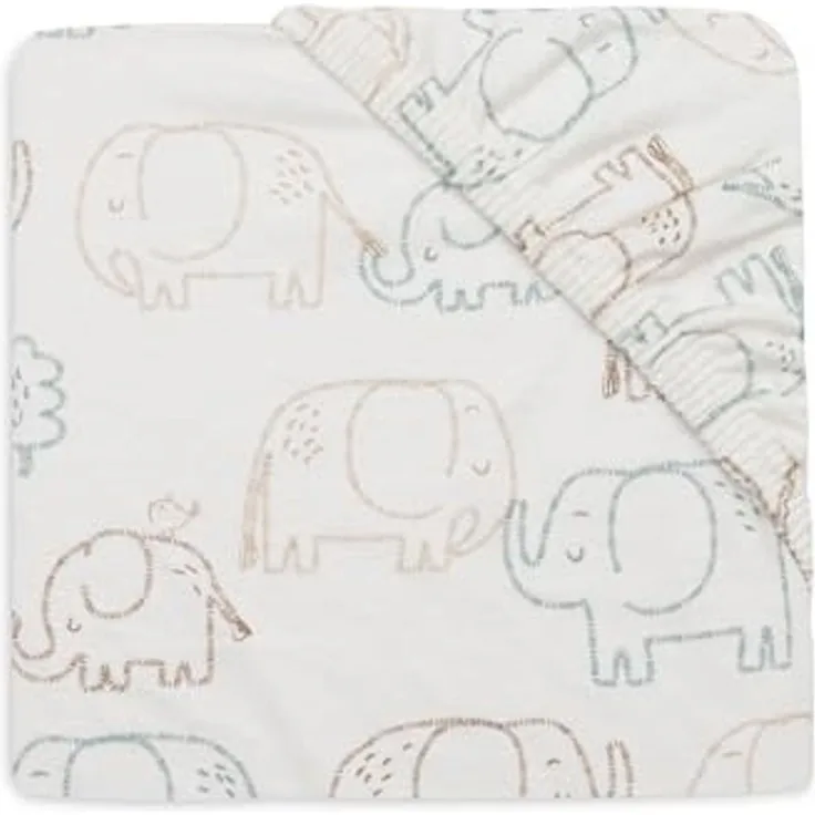 Jollein Spannbettlaken Jersey 60 x 120cm - Elephan