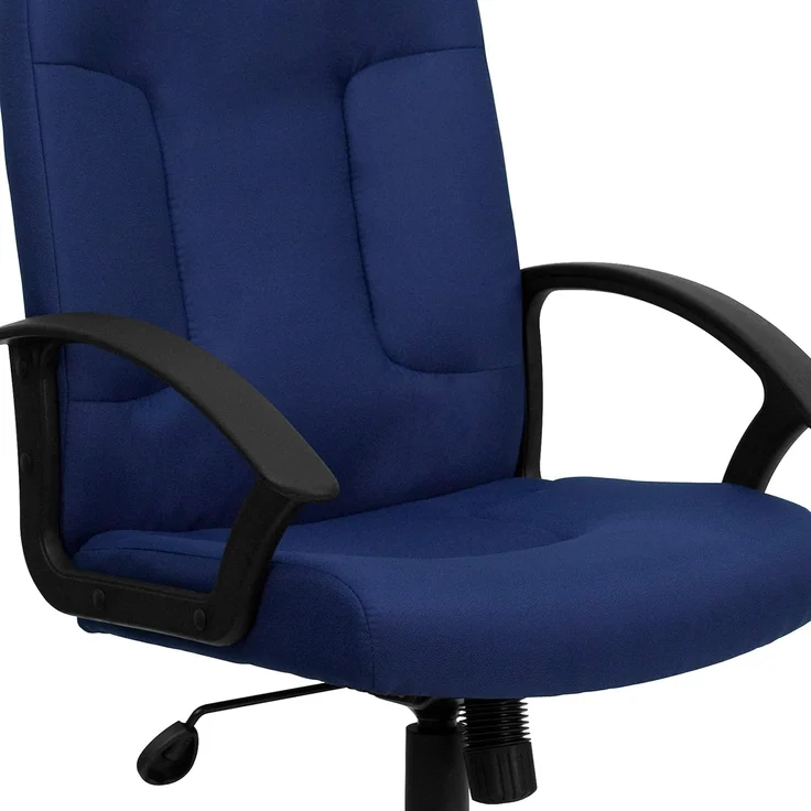 Flash Furniture Garver Bürostuhl mit mittelhoher Rückenlehne, Marineblau, Stoff mit Nylon-Armlehnen – Bild 10