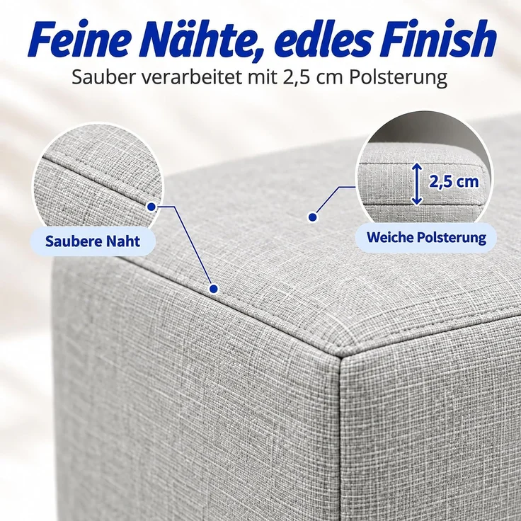 Relaxdays Fußhocker gepolstert – Bild 9