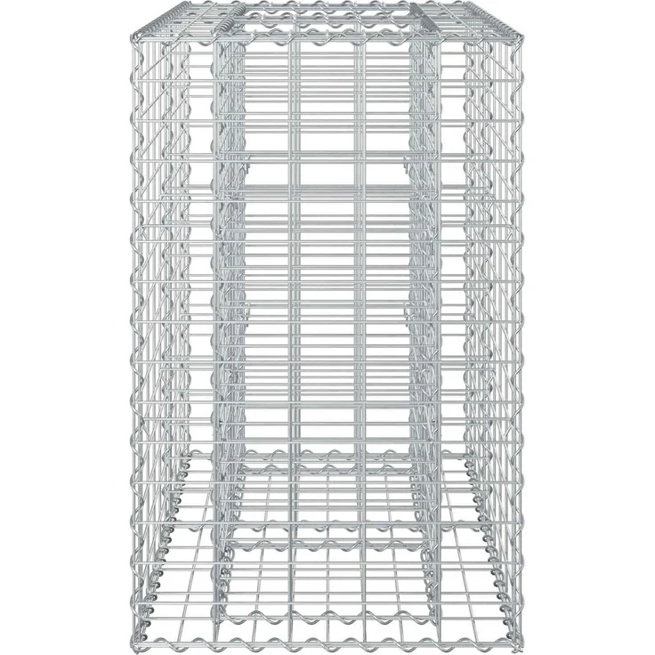 vidaXL Gabionen-Hochbeet 90 x 50 x 80 cm Verzinkter Stahl Silber 42033327 – Bild 7