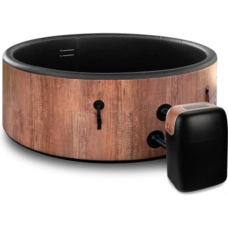 COIL Aufblasbarer Whirlpool SPA, Hydromassage mit 129 Düsen, für 4 Personen, 150 cm, Oak – Bild 3