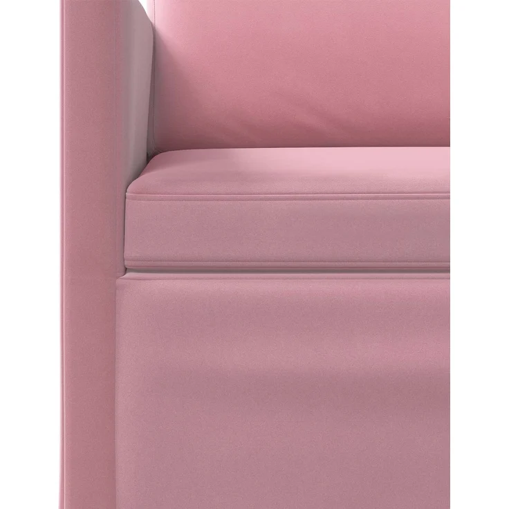 vidaXL 2-Sitzer Sofa Rosa 130 x 81 x 82 cm Samt (V) 42041058 – Bild 5