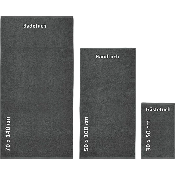 Beautex Handtuch Set Handtuch Set, Made in Europe, Frottier, (Multischlaufen-Optik, Frottier Premium Set aus 100% Baumwolle 550g/m) – Bild 2