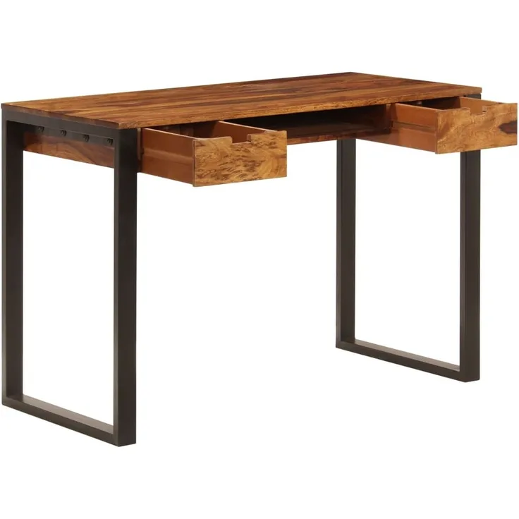 vidaXL Schreibtisch 110 x 55 x 78 cm Massivholz Akazie und Stahl 247963