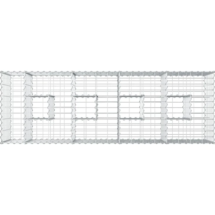 vidaXL Gabionen-Hochbeet 180 x 60 x 55 cm Verzinkter Stahl Silber 42033323 – Bild 8